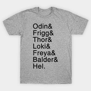 Norse Mythology Helvetica v2 T-Shirt